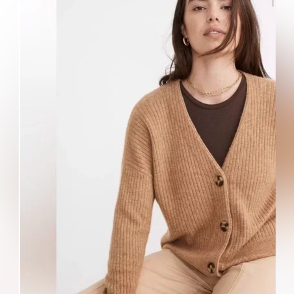 Madewell tan cardigan